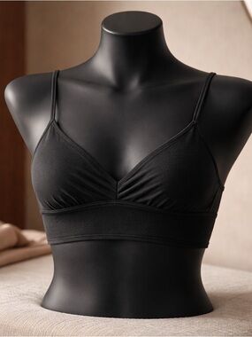 Skims Fits Everybody Scoop Bralette Bra Black Size Medium Black